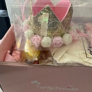 Party Crown with Pink and Gold Accents